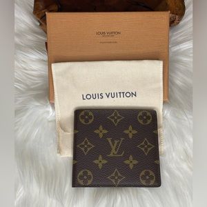 (MT192) Authentic Louis Vuitton Monogram Marco Florin Bifold Wallet